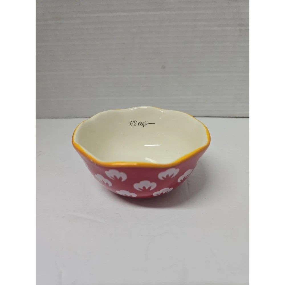 Pioneer Woman Nesting Measure Bowl Cooking Baking Stoneware 1/2 C Floral Replace